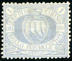 1894 - 1 lira oltremare Stemma (31), ... 