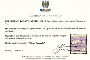 1903 - 2 lire Veduta (44), ottima ... 