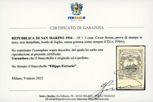 1916 - 10 + 5 cent. Croce Rossa, ... 