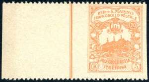 1916 - 20 + 5 cent. Croce Rossa, non emesso, ... 