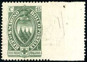 1923 - 15 + 5 cent. Croce Rossa, non ... 