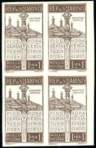 1923 - 1 lira Pro Volontari, prova ... 