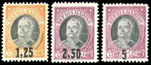 1927 - Onofri soprastampati, serie completa ... 