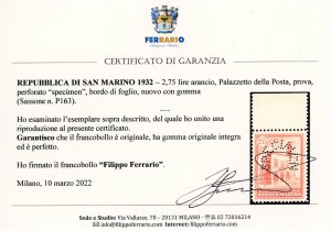 1932 - 2,75 lire arancio ... 