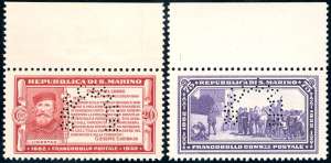 1932 - 20 cent. carminio e 75 cent. violetto ... 