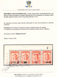 1943 - 10 cent. Ventennale dei ... 