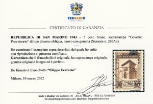 1943 - 5 cent. soprastampa ... 