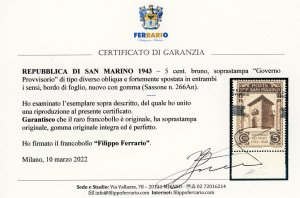 1943 - 5 cent. soprastampa ... 