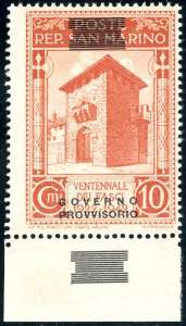 1943 - 10 cent. soprastampa Governo ... 