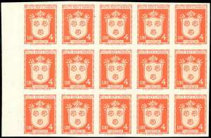 1945 - 4 lire Stemmi, non dentellato (288a), ... 