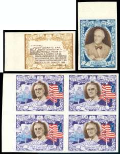 1947 - 1 lira , 2 lire, 5 lire, blocco di ... 