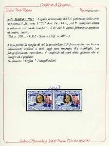 1947 - 5 lire Roosvelt, coppia ... 