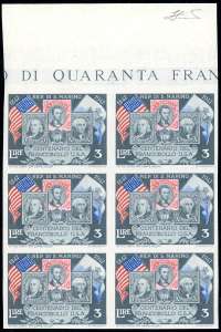 1947 - 3 lire Centenario francobollo Stati ... 