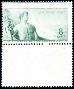 1948 - 8 lire Lavoro, stampa totalmente ... 