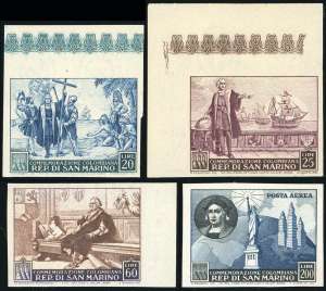 1952 - Colombo, i quattro valori noti non ... 