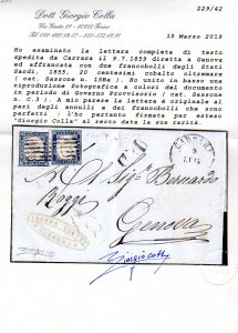 1859 - 20 cent. azzurro scuro ... 