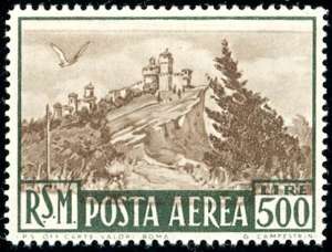 1951 - 500 lire Veduta, centro spostato in ... 