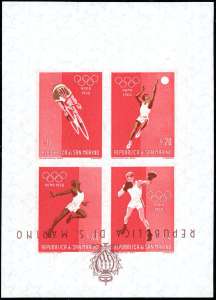1960 - Olimpiadi di Roma, foglietto, ... 