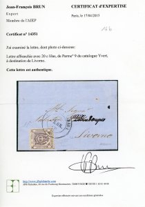 1860 - 20 cent. lilla violaceo ... 