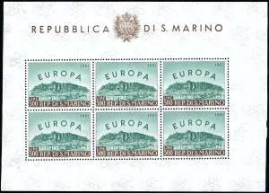 1961 - 500 lire Europa, foglietto (23), ... 