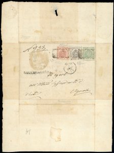 1859 - 40 cent. rosa carminio, 5 ... 
