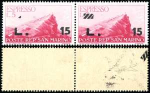 1947 - 15 lire su 5 lire (16), coppia ... 