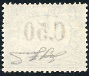 1925 - 50 cent. azzurro, cifre ... 
