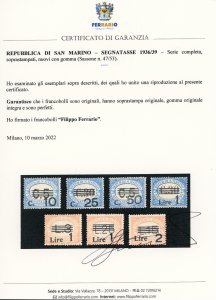 1936/39 - Soprastampati, serie ... 