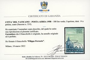 1958 - 500 lire Cupolone, dent. 14 ... 