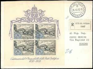 1952 - 50 lire Centenario francobolli dello ... 