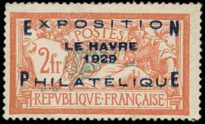 FRANCIA 1929 - 2 fr. Esposizione filatelica ... 