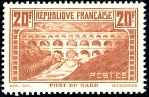 FRANCIA 1929 - 20 fr. castano chiaro Pont du ... 