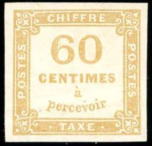 FRANCIA SEGNATASSE 1871 - 60 cent. giallo ... 