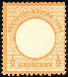 GERMANIA REICH 1872 - 1/2 g. giallo arancio ... 