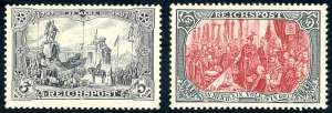 GERMANIA REICH 1900 - 3 m., 5 m., entrambi ... 