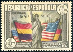 SPAGNA POSTA AEREA 1938 - 1 p. + 5 p. ... 