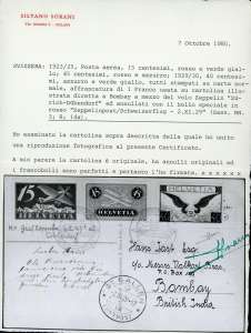 SVIZZERA POSTA AEREA 1929 ZEPPELIN ... 