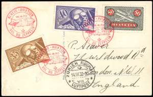 SVIZZERA POSTA AEREA 1930 ZEPPELIN - ... 