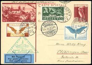 SVIZZERA POSTA AEREA 1930 ZEPPELIN - Intero ... 