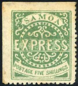 SAMOA 1877 - 5 s. Express (Yv.7), gomma ... 