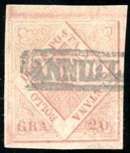 1859 - 20 grana rosa chiaro, II tavola (13), ... 