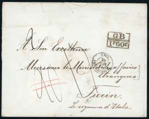 ST. THOMAS 1864 - 13 June 1864, double-rate ... 