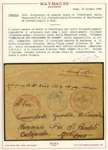 TURCHIA 1923 - Busta in franchigia ... 