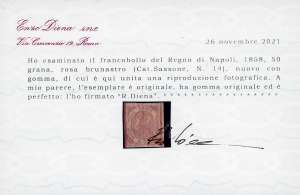 1858 - 50 grana rosa brunastro ... 