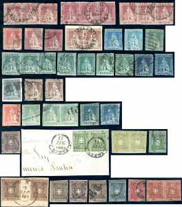 TOSCANA 1851/1860 - Insieme di francobolli ... 