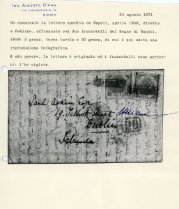 1859 - 50 grana rosa lillaceo, 2 ... 