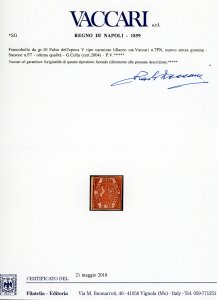 1859 - 10 grana carminio lillaceo, ... 