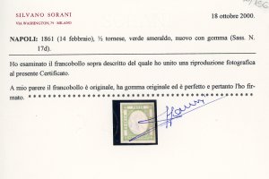 1861 - 1/2 tornese verde smeraldo ... 