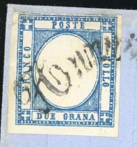 1861 - 2 grana azzurro chiaro, ... 
