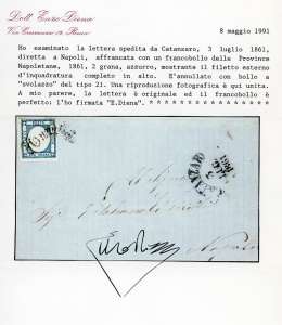 1861 - 2 grana azzurro chiaro, ... 